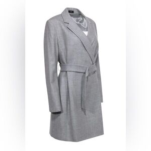 Theory Virgin Wool Jacket Blazer Coat Light Grey